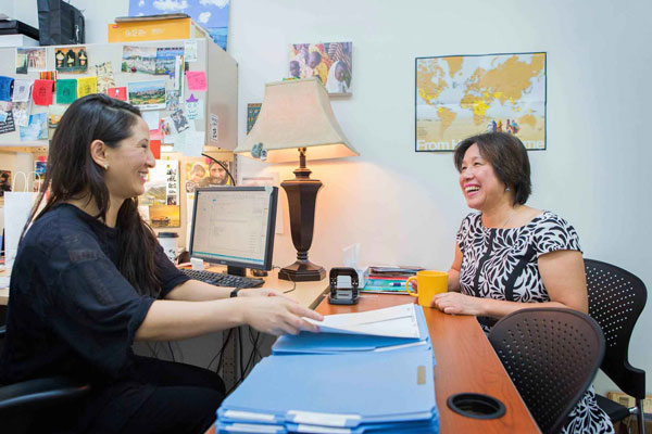 Refugee resettlement staff members at their office in New York. Cultural Orientation community partners and sponsors resources for community partners and sponsors